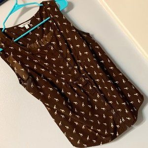 Croft & Barrow Giraffe print sleeveless – Adult Large